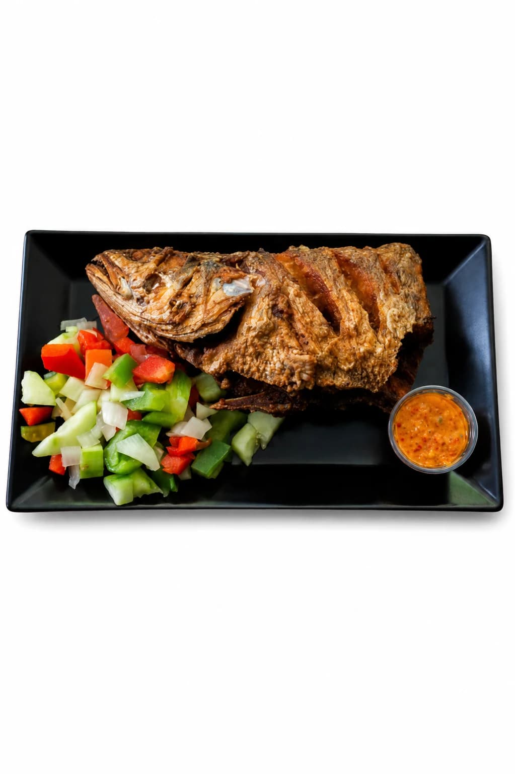 Poisson grillé & crudités
