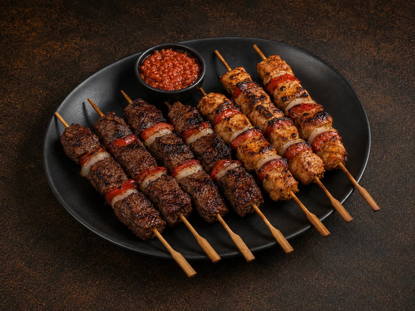 Brochette bœuf ou poulet