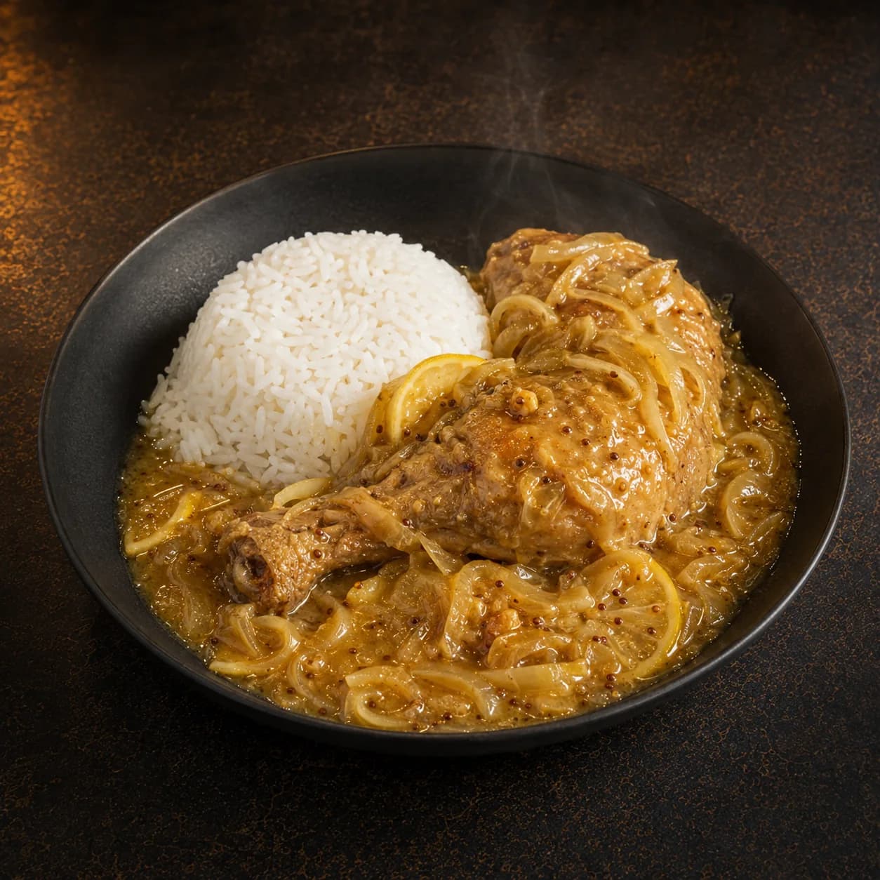 Sauce yassa & riz blanc
